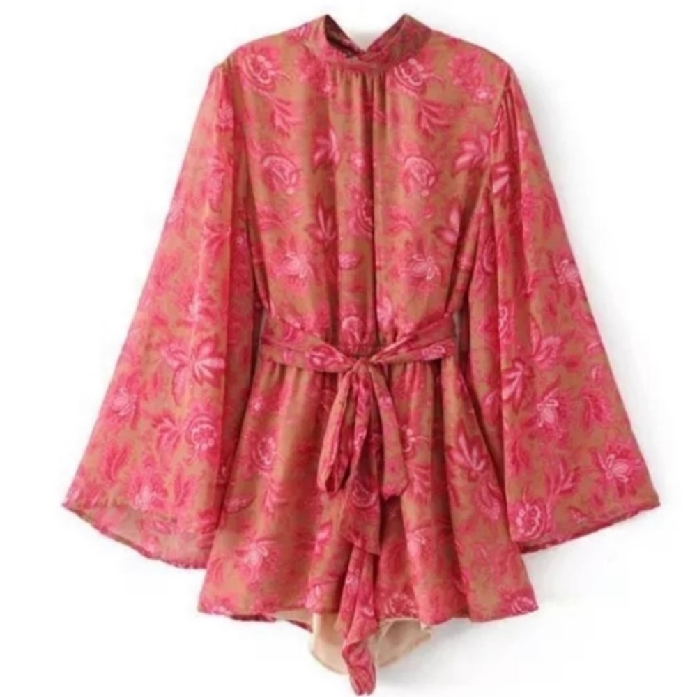 The GABRIELA Floral Chiffon Romper - Picture 8 of 8